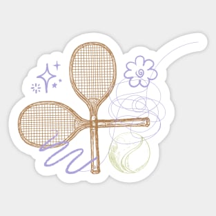 Tennis Bump Sporty Pattern Sticker